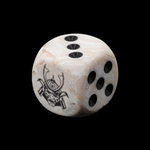 Yoroni Logo on Parchment Marbled  Dice - 24 per pack