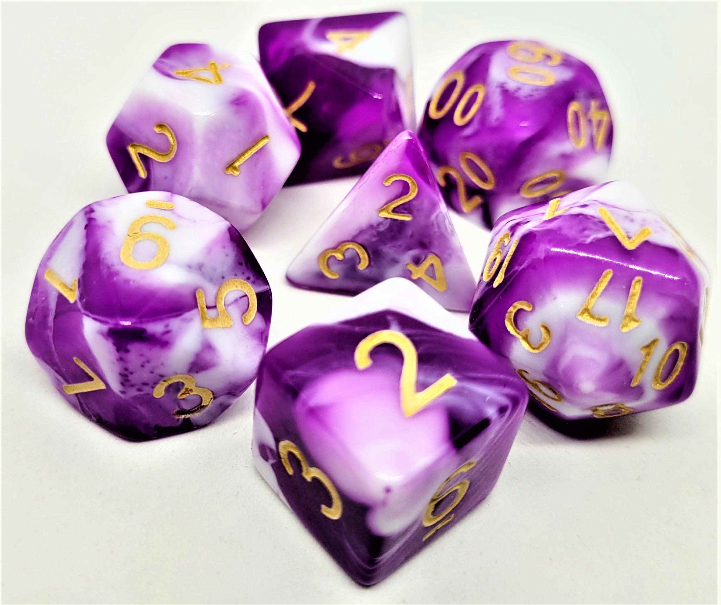 Würfelset Racing: Purple/White (7)