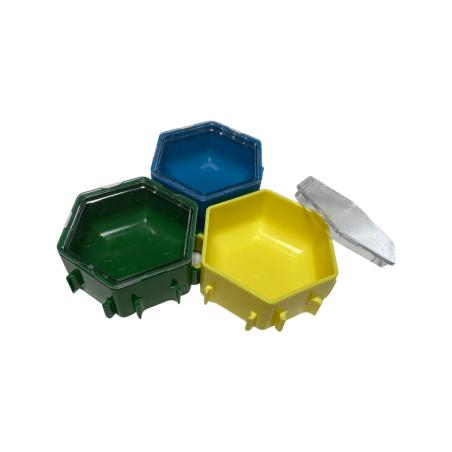 Eva & Adam Honeycomb Ressourcenschalen 3er-Set Blue-Green-Yellow