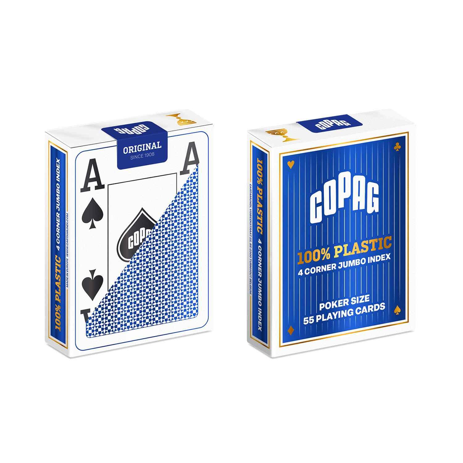 COPAG 100% Plastic - Jumbo Face - 4 index - Blue EN