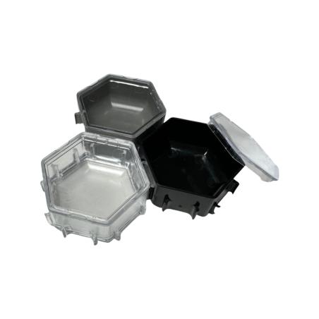 Eva & Adam Honeycomb Ressourcenschalen 3er-Set Black-Grey-Clear