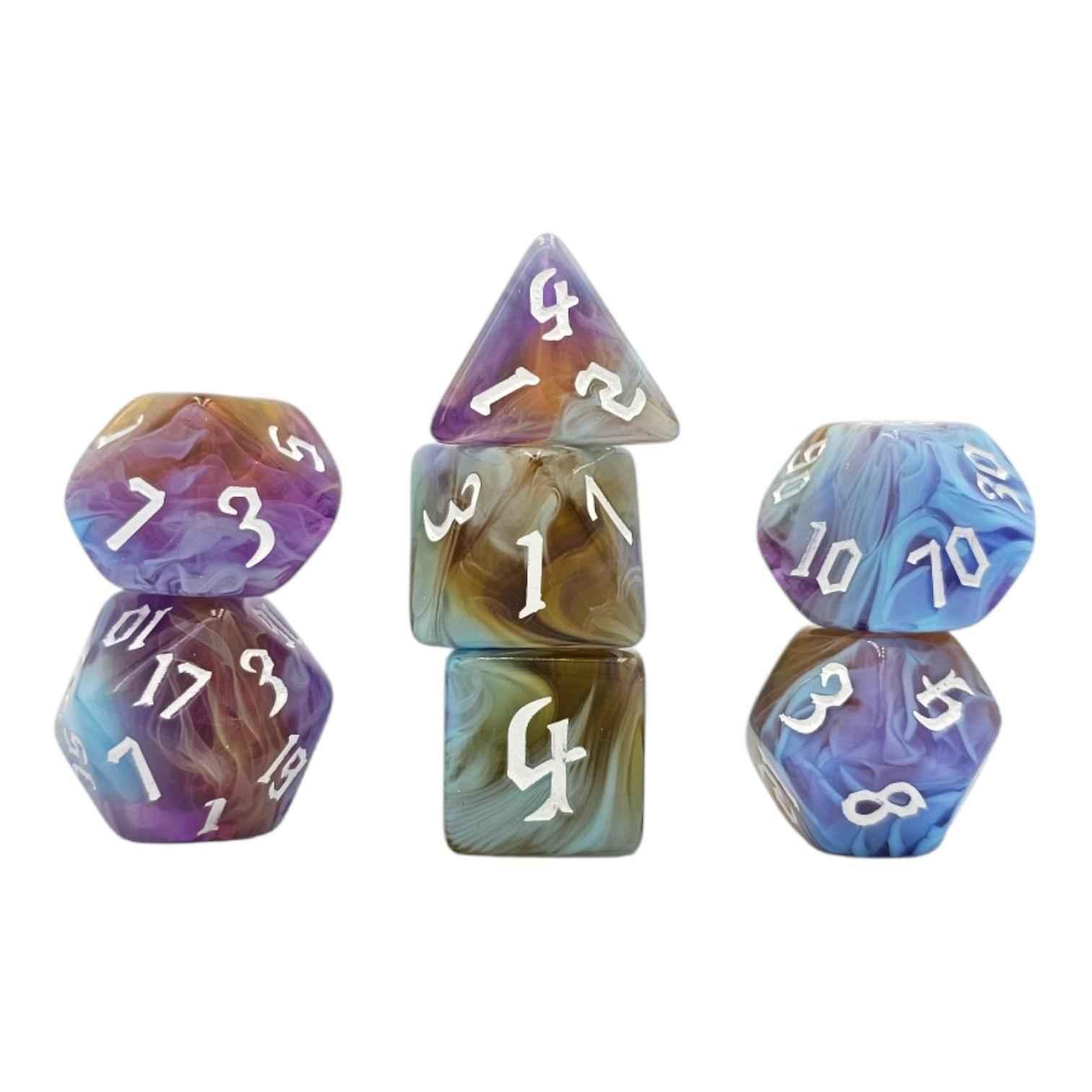 Würfelset Galaxy: Amethyst Sunset (7)