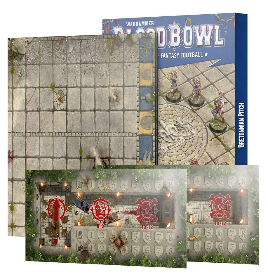 B/Bowl: Bretonnian Team Pitch & Dugouts (202-61)