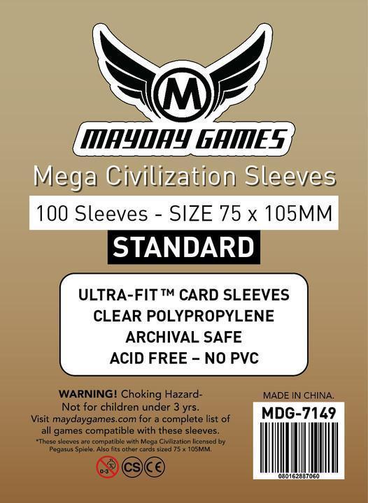 Standard Mega Civilization Sleeves (100pcs) 75x105mm) -7149