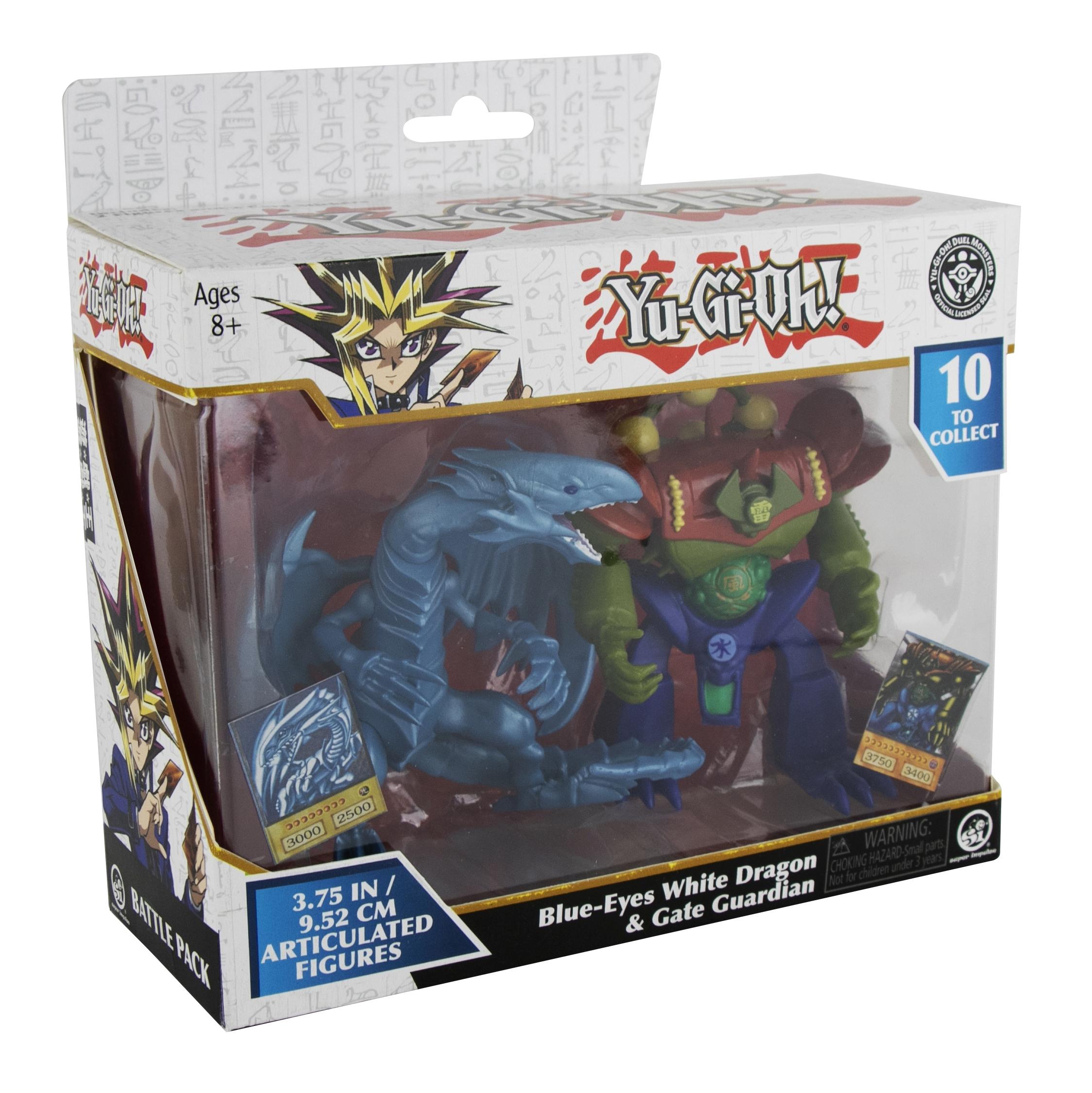 YU-GI-OH - BATTLE FIGURE 2 PACK  BLUE EYES WHITE DRAGON VS GATE GUARDIAN