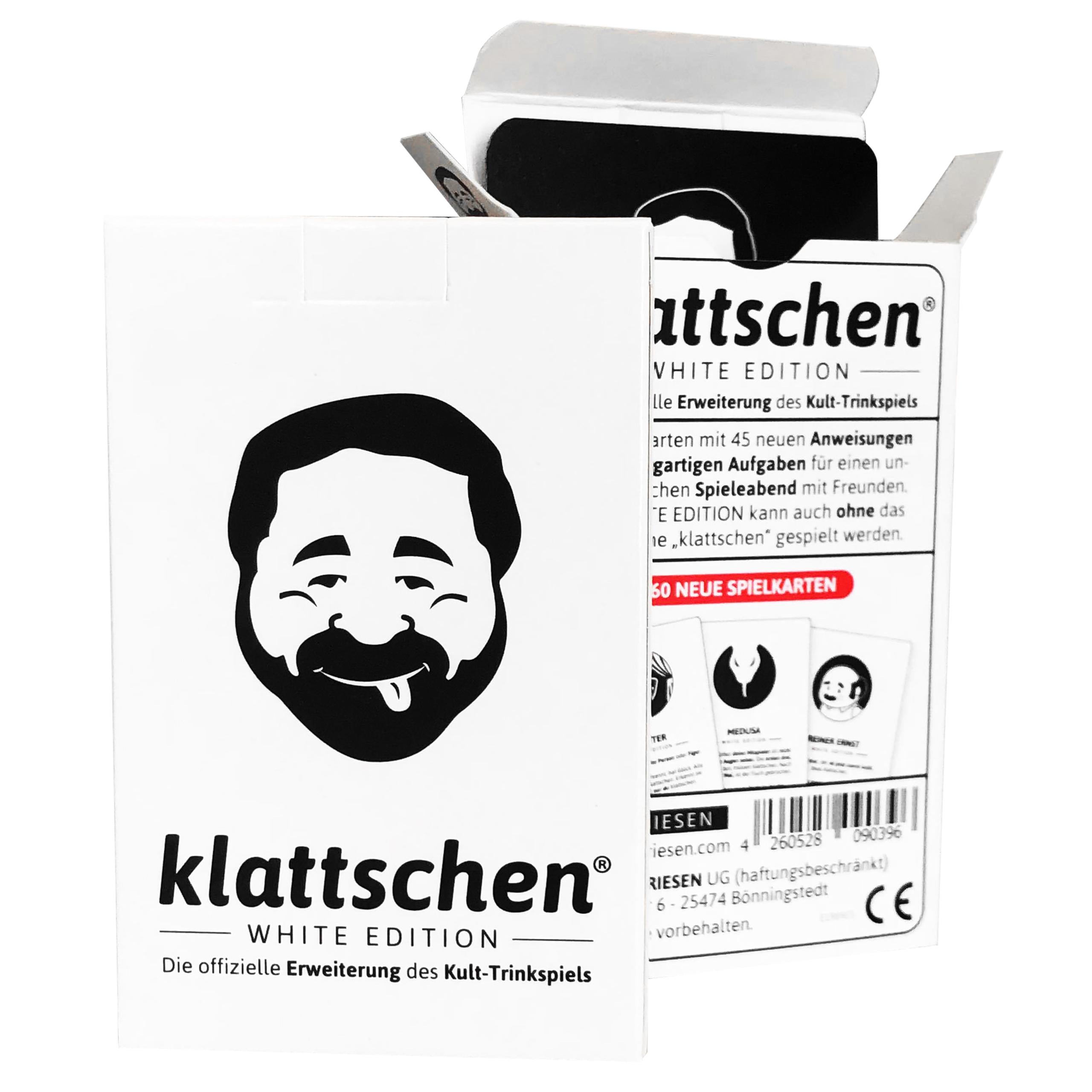 Klattschen® - WHITE EDITION Die offizielle Erweiterung des Kult-Trinkspiels