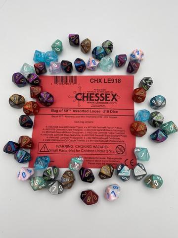 Bag of 50 Assorted Loose Mini-Polyhedral d10s - 2nd Release