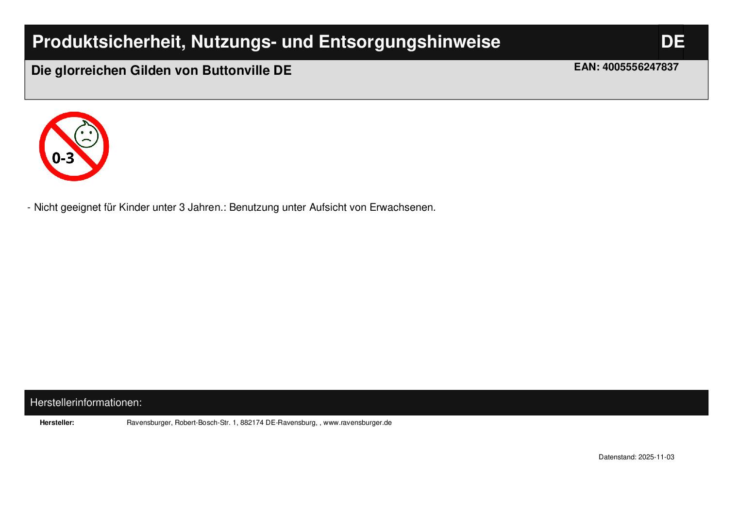 Die glorreichen Gilden von Buttonville DE