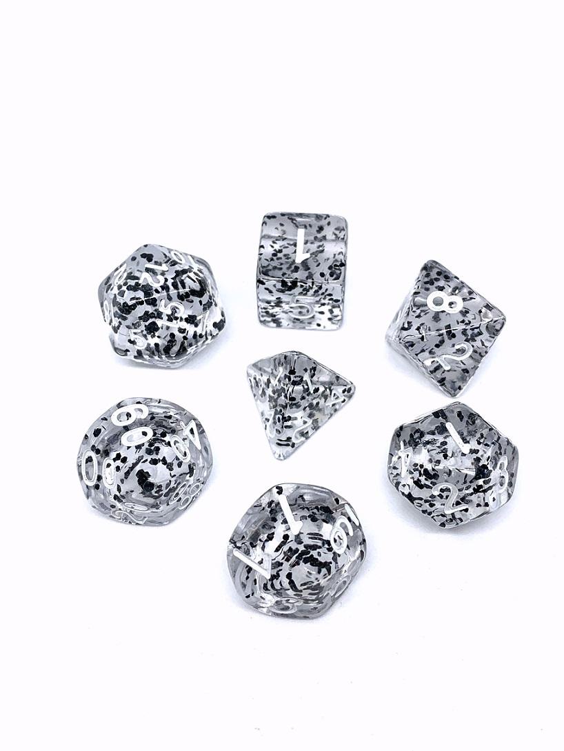 Würfelset Confetti: Black (7)