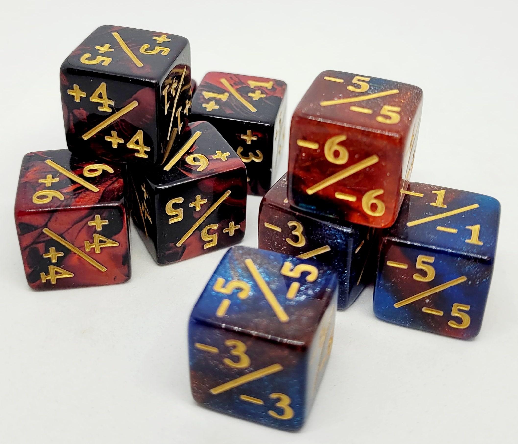 Würfelset D6: Counterdice +/- Mix Powder (10)