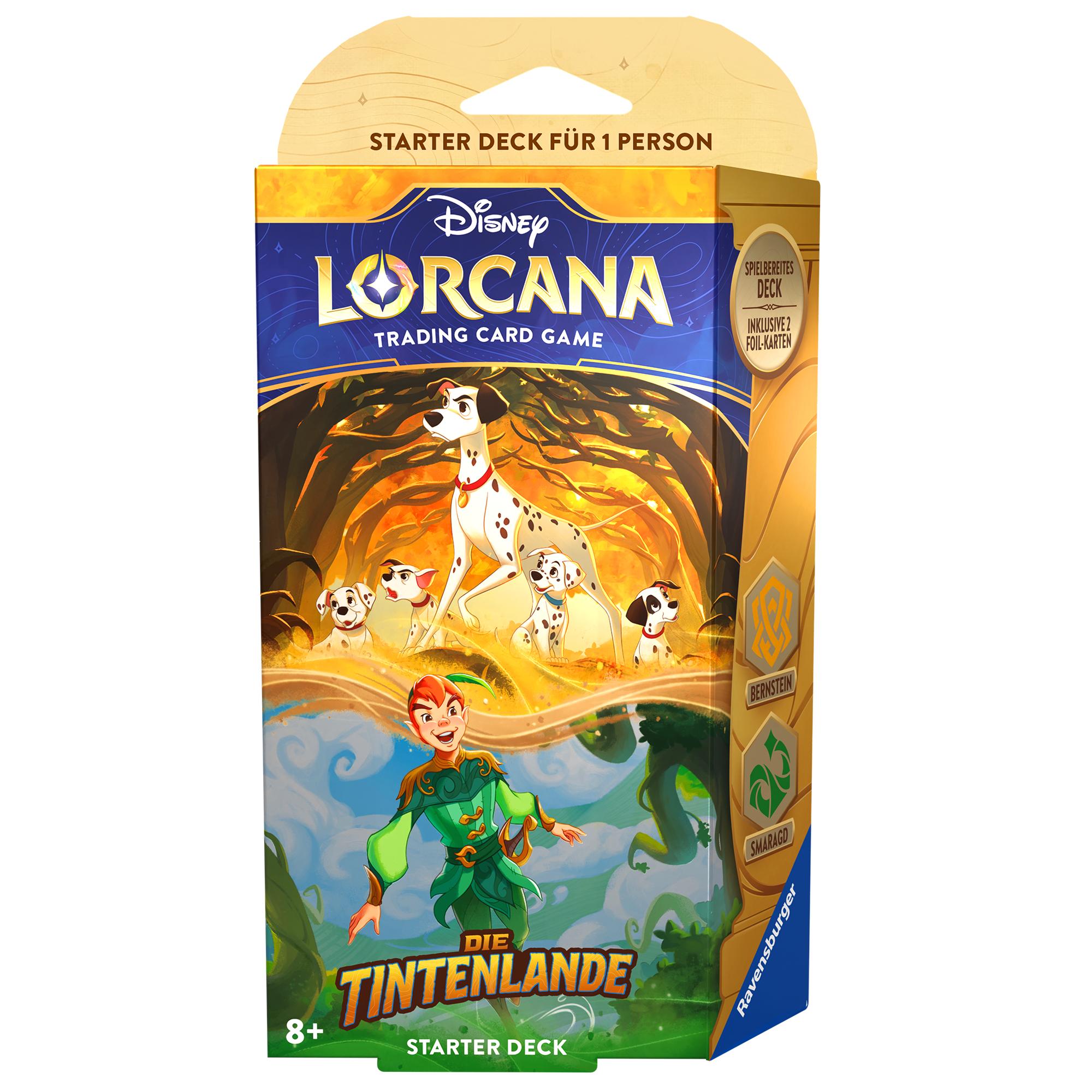 Disney Lorcana - Die Tintenlande: Bernstein & Smaragd Starter Deck DE