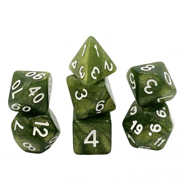 Würfelset Pearl: Lightgreen Powder (7)