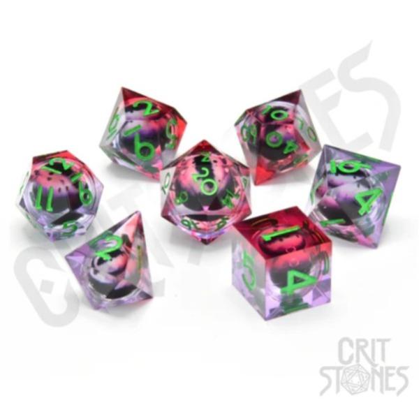 Poison Ivy Vision Floating Eye RPG Dice Set