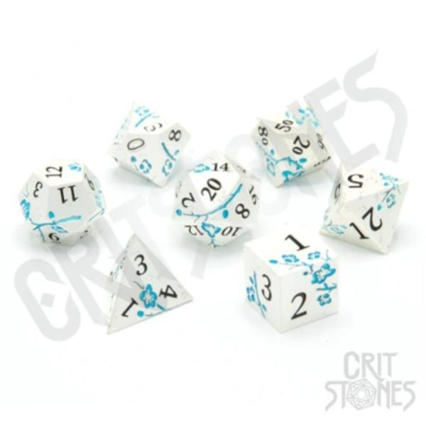 Iris Blossom Metal RPG Dice Set