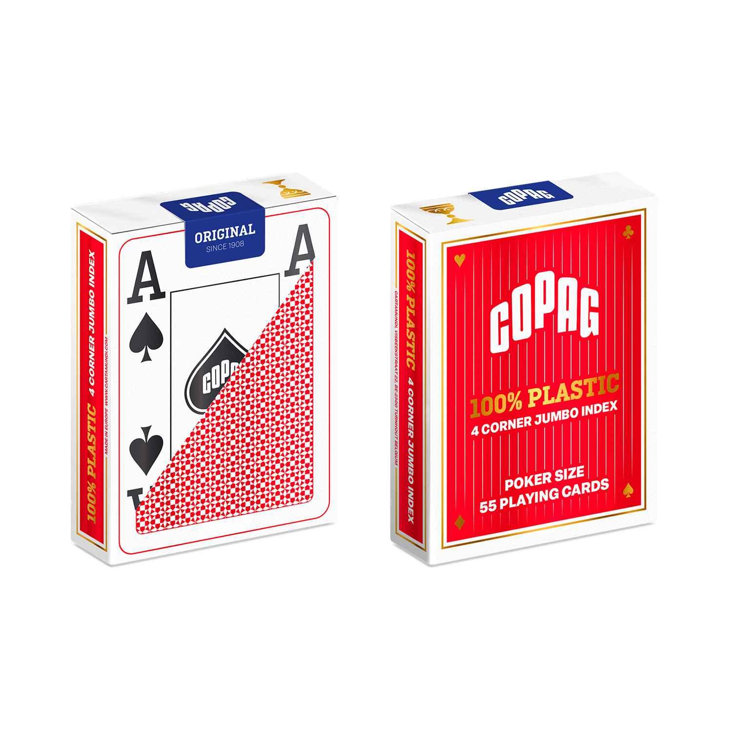 COPAG 100% Plastic - Jumbo Face - 4 index - Red EN COPAG 100% Plastic - Jumbo Face - 4 index - Red EN